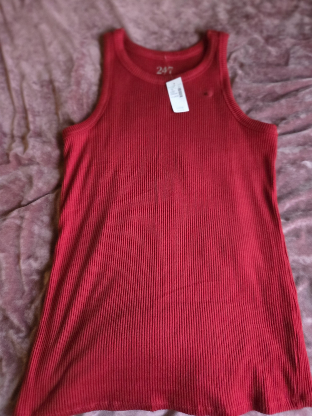 Maurices 24/7  Ribbed Tank in Bright Red
